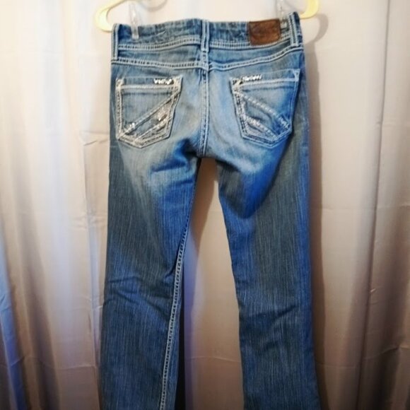 BKE Jeans The Buckle sz 25L Sabrina Slim Boot Designer Denim Dark wash (30x33) - Picture 4 of 10